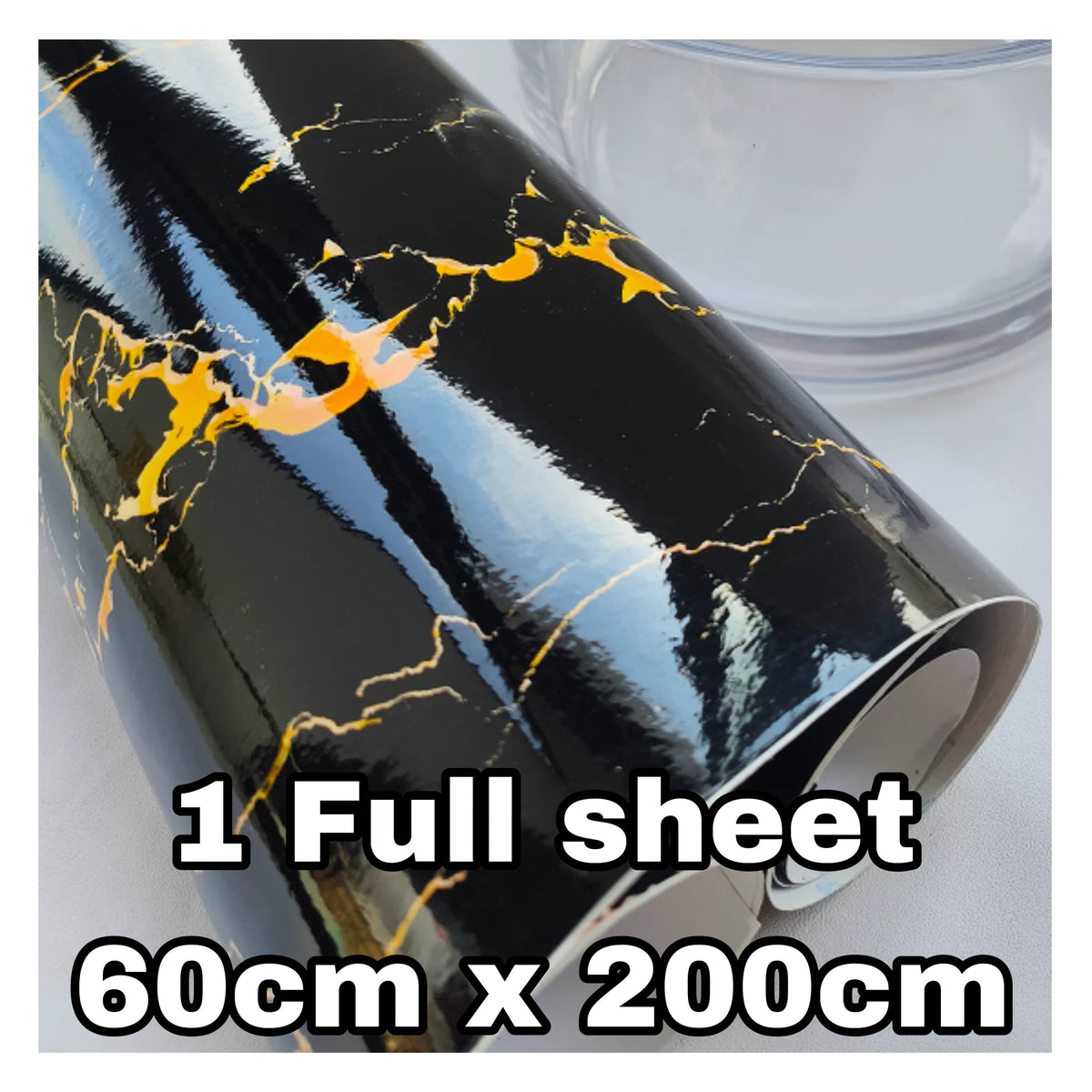 60cm x 100cm & 60cm x 200cm Marble Sheet Sticker, PVC Waterproof Self-Adhesive for Kitchen and Furniture