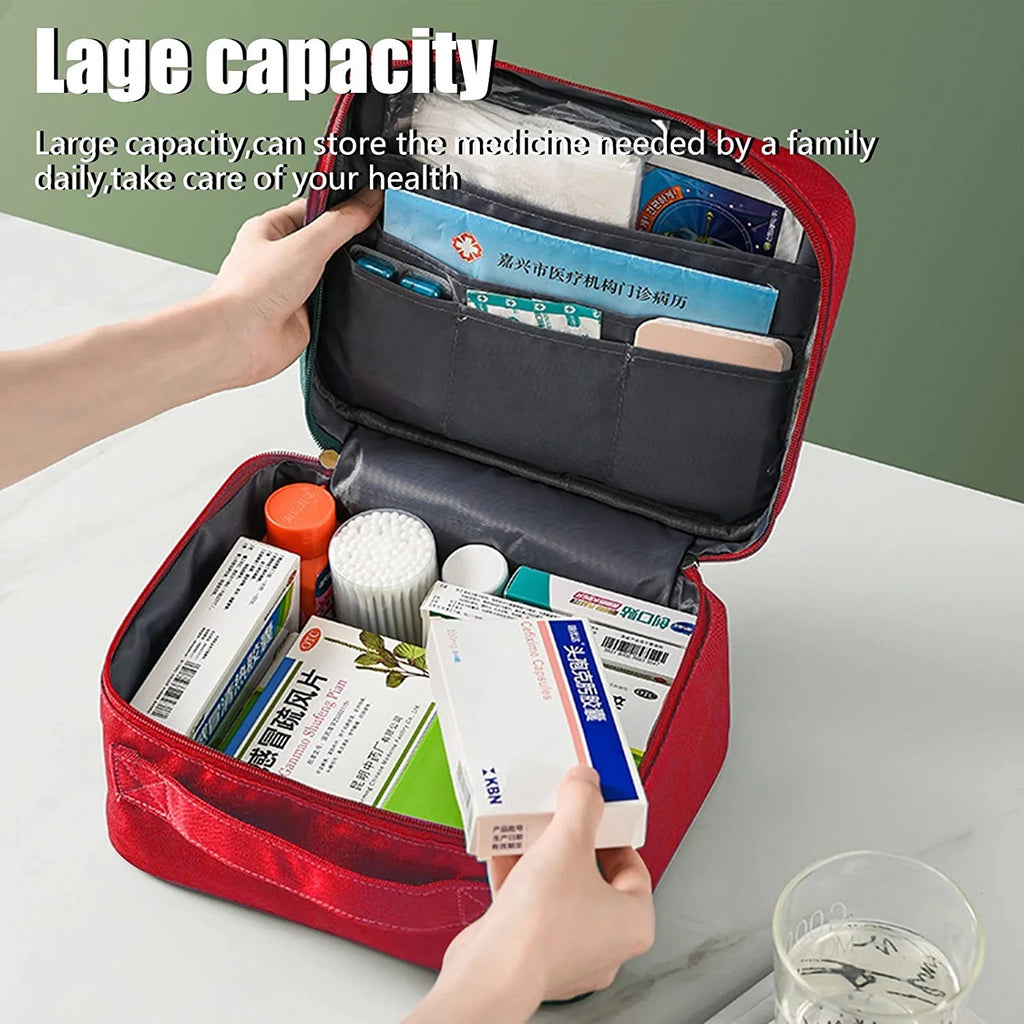 Large First Aid Pouch Multi-Function Medical Kits Storage Bag with Zipper, Portable First Aid Medicine Pouch, Empty First Aid Pouch Medicine Bag (1Pcs)